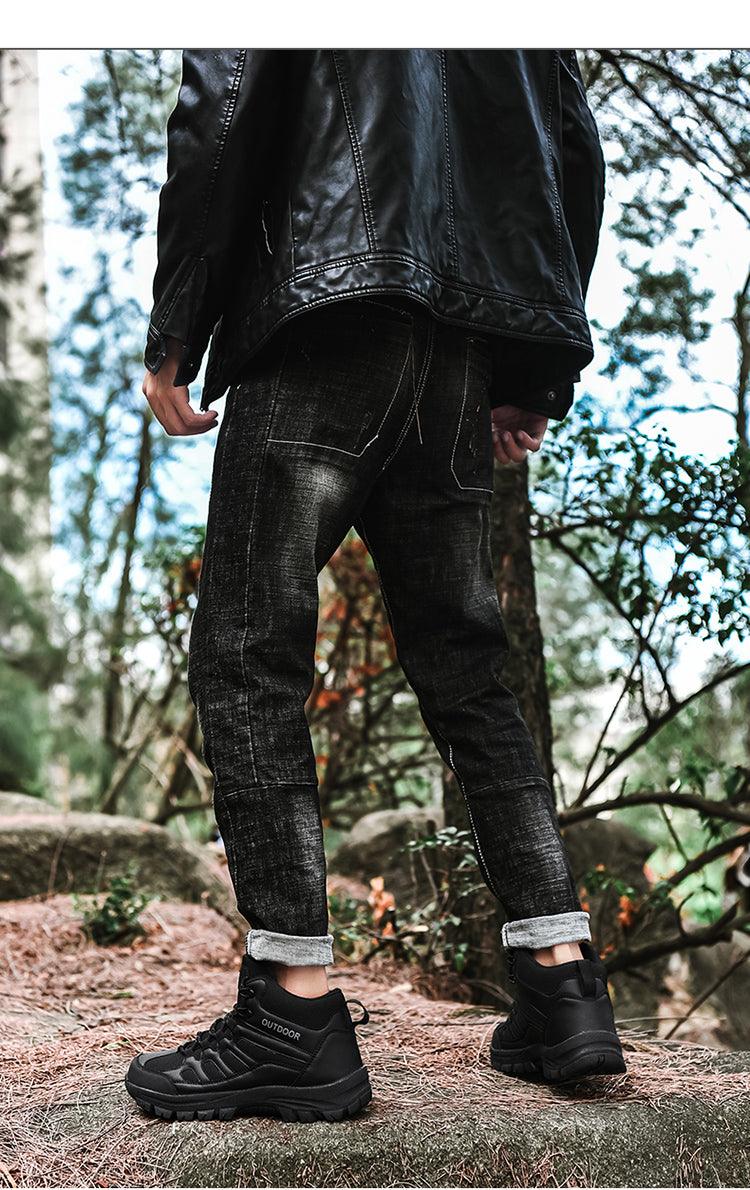 Men's Outdoor Hiking Ankle Boots – Water-Resistant Work Shoes