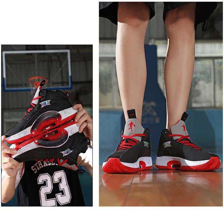 Men's Breathable Basketball Sneakers – Cushioned Street Sports Shoes