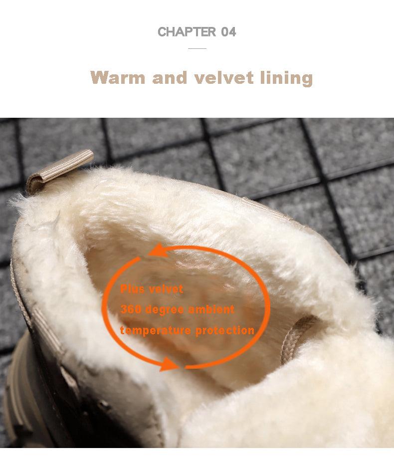 Mens Lightweight Water Resistant High-Top Winter Snow Sneakers
