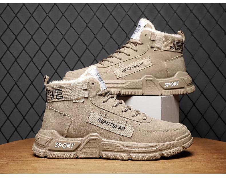 Mens Lightweight Water Resistant High-Top Winter Snow Sneakers