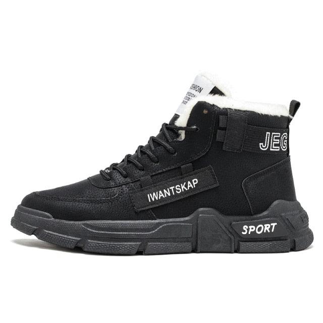 Mens Lightweight Water Resistant High-Top Winter Snow Sneakers
