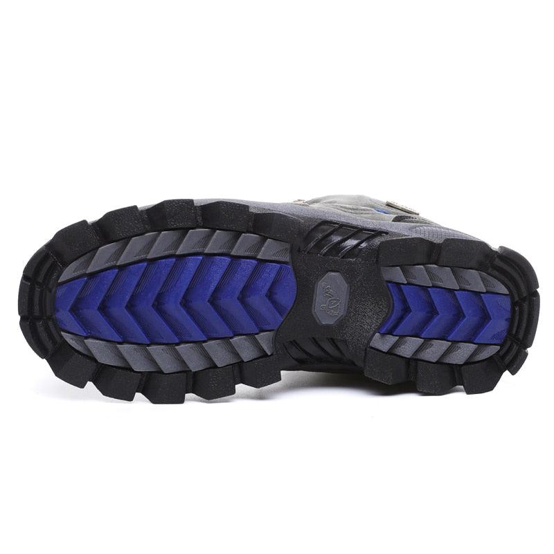 Mens High Top Winter Hiking Boots Non-Slip Warm Snow Ankle Shoes