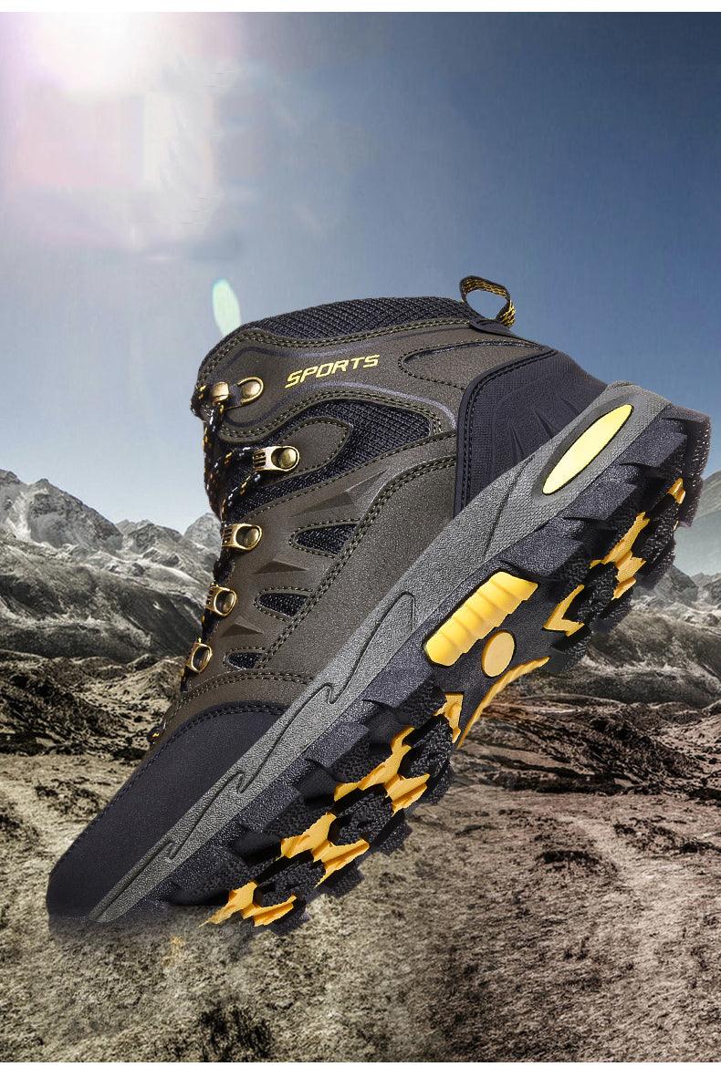 Mens Waterproof Winter Snow Boots, Warm Lined Ankle Hiking Boots