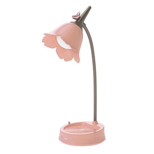 Cute Flower LED Touch Desk Lamp for Bedside Bedroom Decor