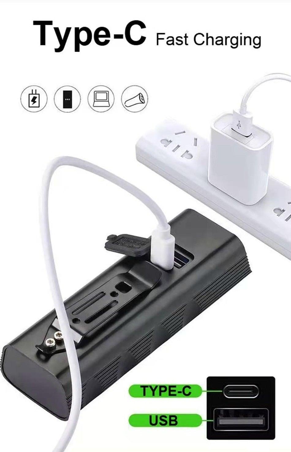 3-LED Bicycle Front Light USB Rechargeable Waterproof Headlight