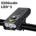 3-LED Bicycle Front Light USB Rechargeable Waterproof Headlight