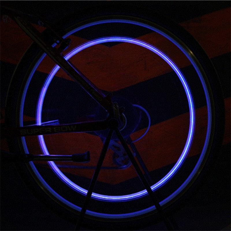 LED Tire Valve Stem Lights - Waterproof Neon Spoke Flash for Bikes