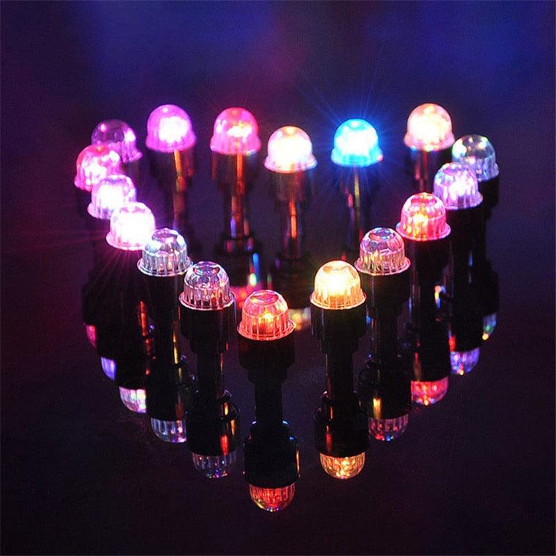 LED Tire Valve Stem Lights - Waterproof Neon Spoke Flash for Bikes