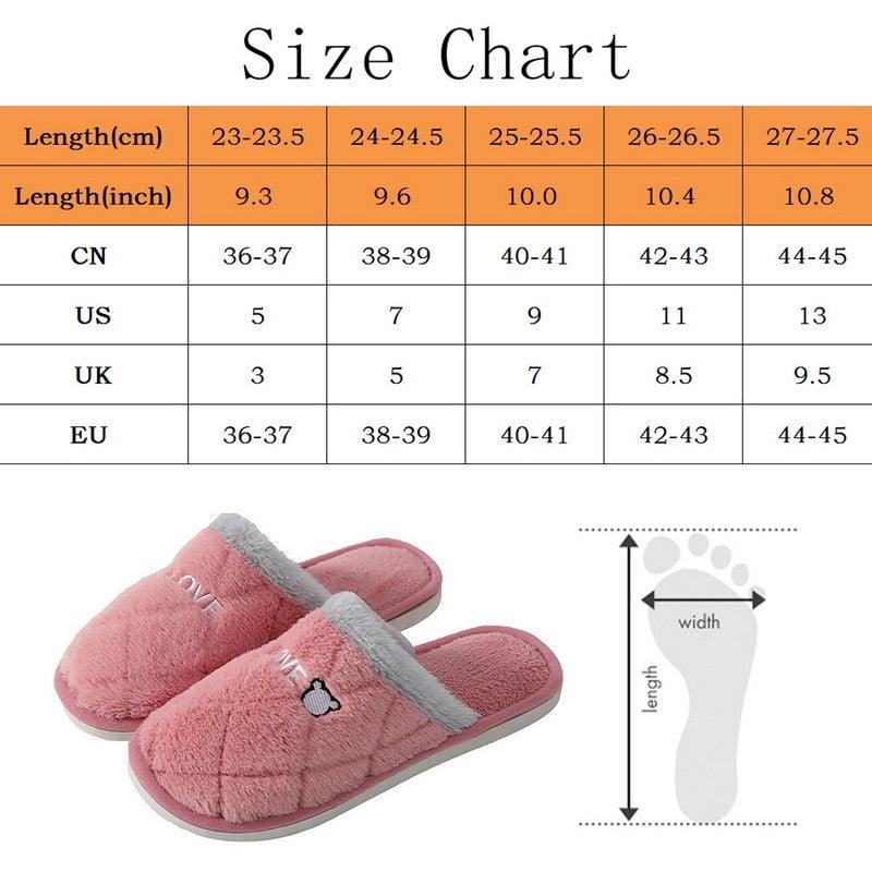Plush Memory Foam Winter House Slippers for Indoor Home Comfort