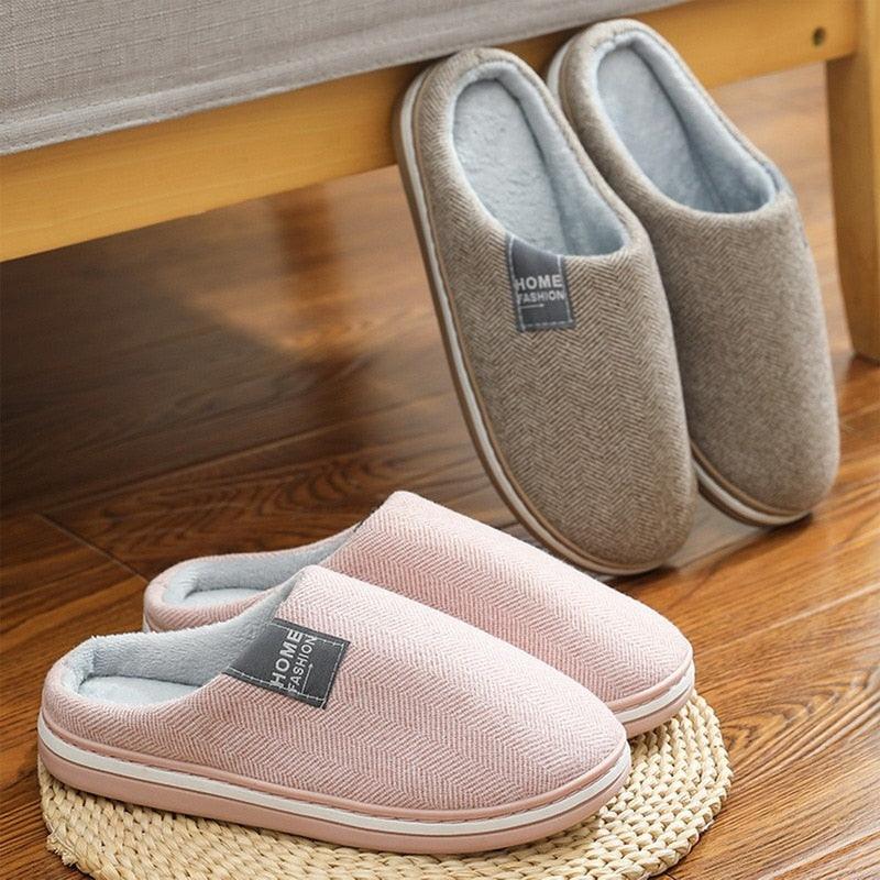 Plush Memory Foam Winter House Slippers for Indoor Home Comfort