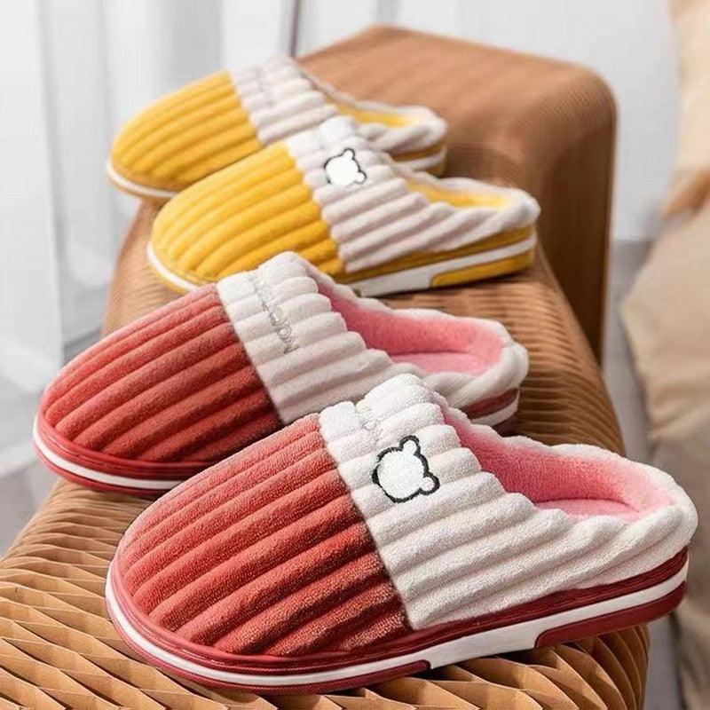 Plush Memory Foam Winter House Slippers for Indoor Home Comfort