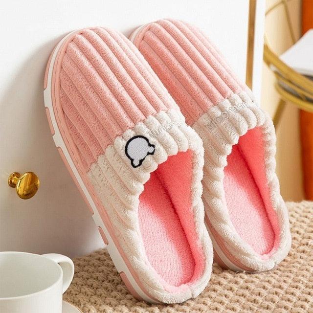 Plush Memory Foam Winter House Slippers for Indoor Home Comfort