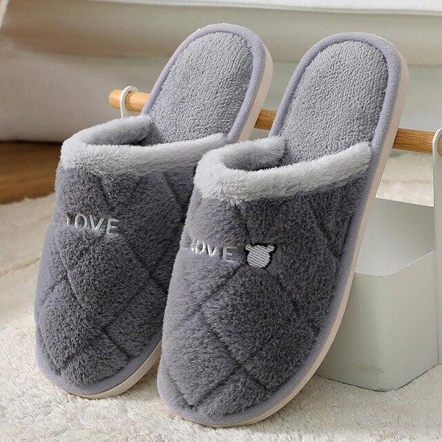 Plush Memory Foam Winter House Slippers for Indoor Home Comfort