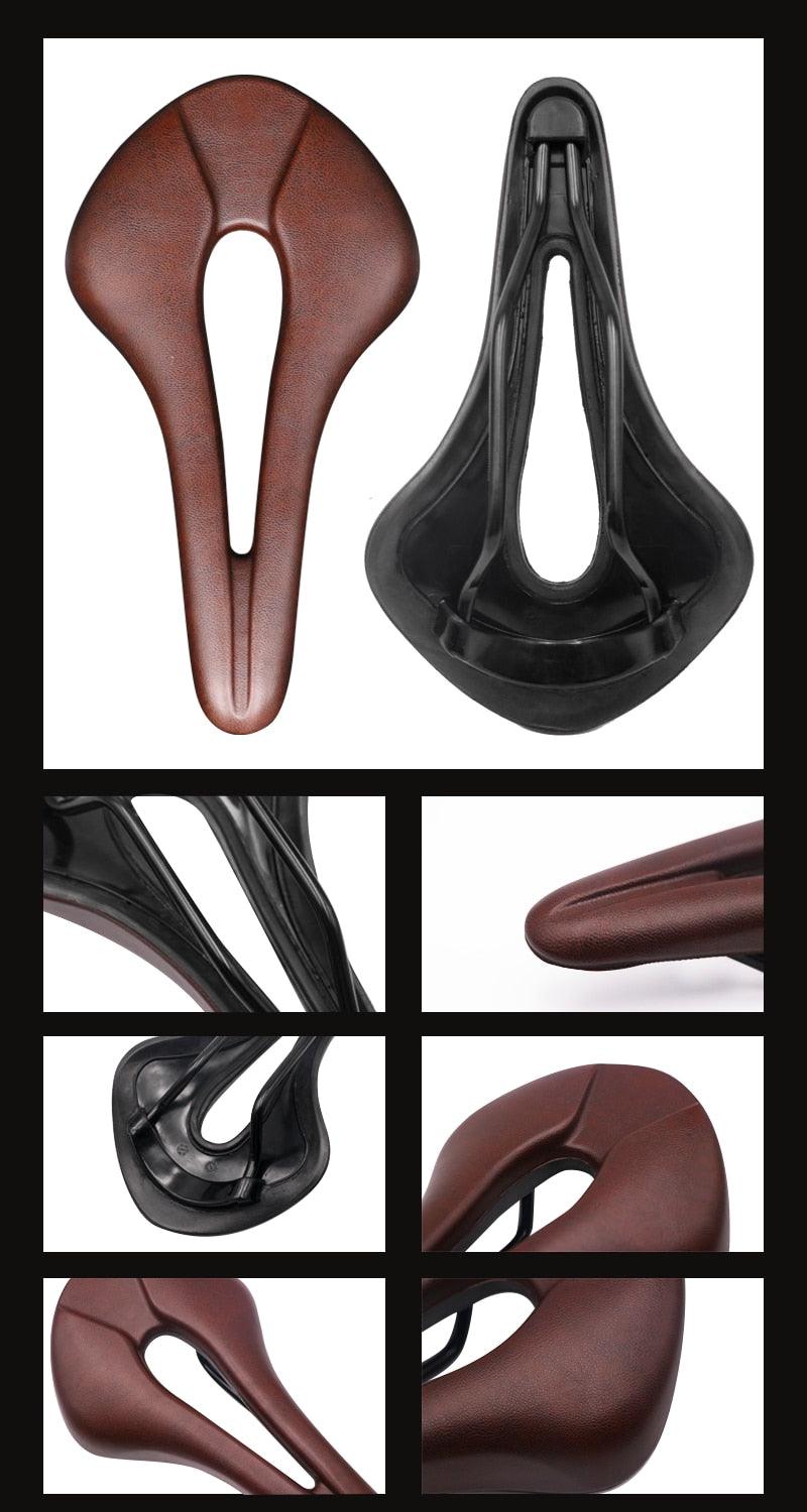 Ergonomic Hollow Bike Saddle with Memory Foam for Road & Mountain