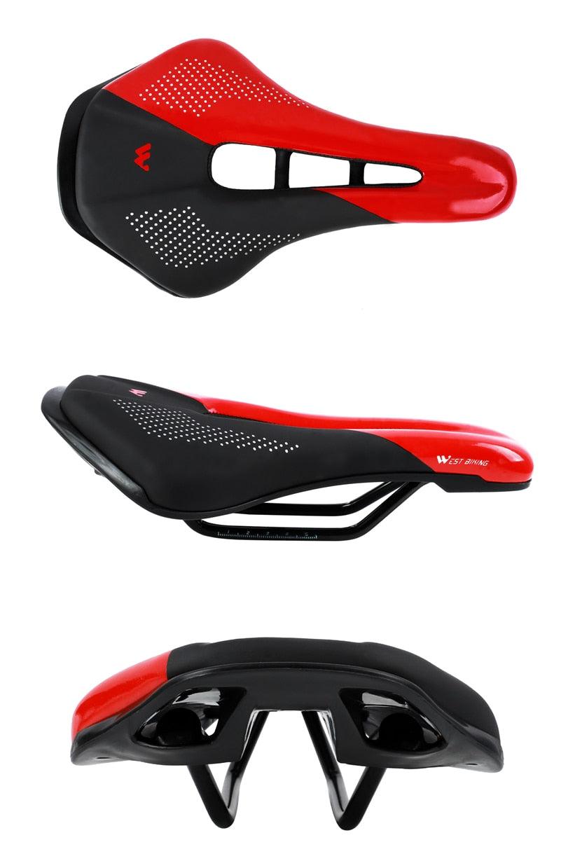 Universal Leather Bike Saddle – Shock Absorbing Comfort Seat