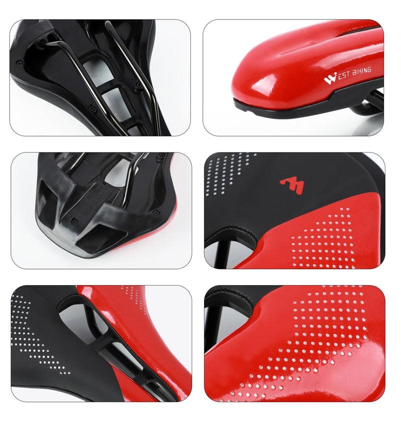 Universal Leather Bike Saddle – Shock Absorbing Comfort Seat