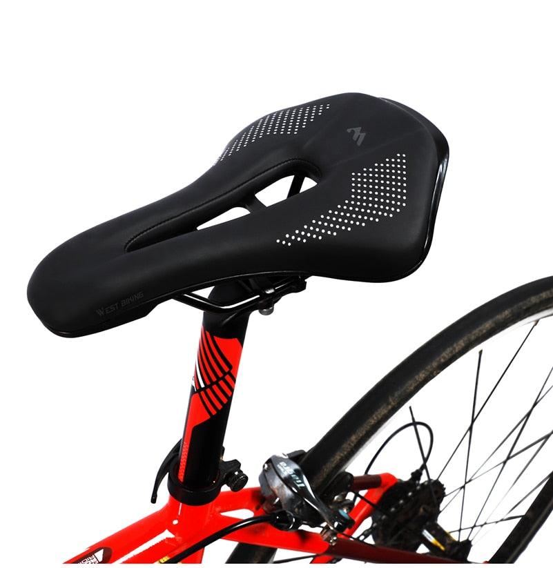 Universal Leather Bike Saddle – Shock Absorbing Comfort Seat