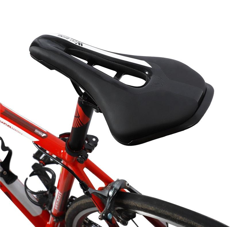 Universal Leather Bike Saddle – Shock Absorbing Comfort Seat