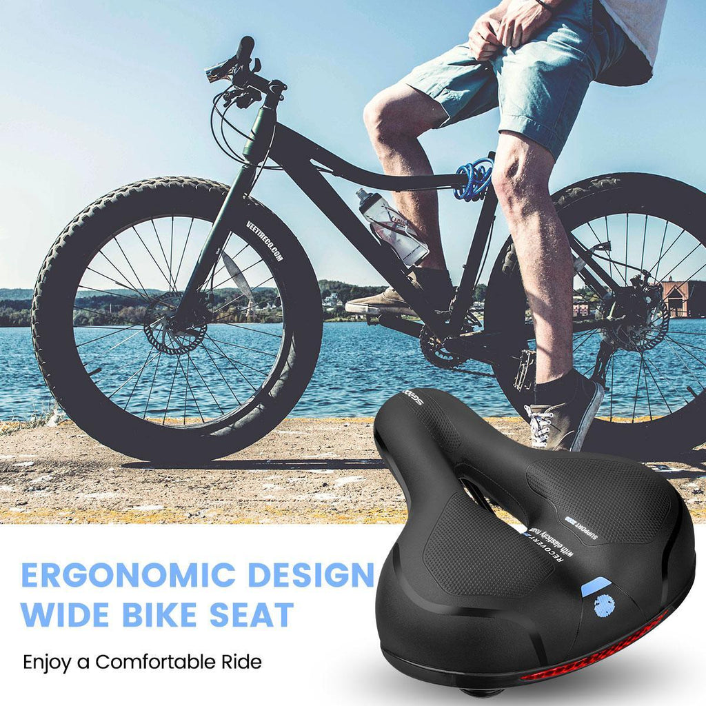 Unisex Memory Foam Bike Seat Cushion with Dual Shock Absorbing Balls