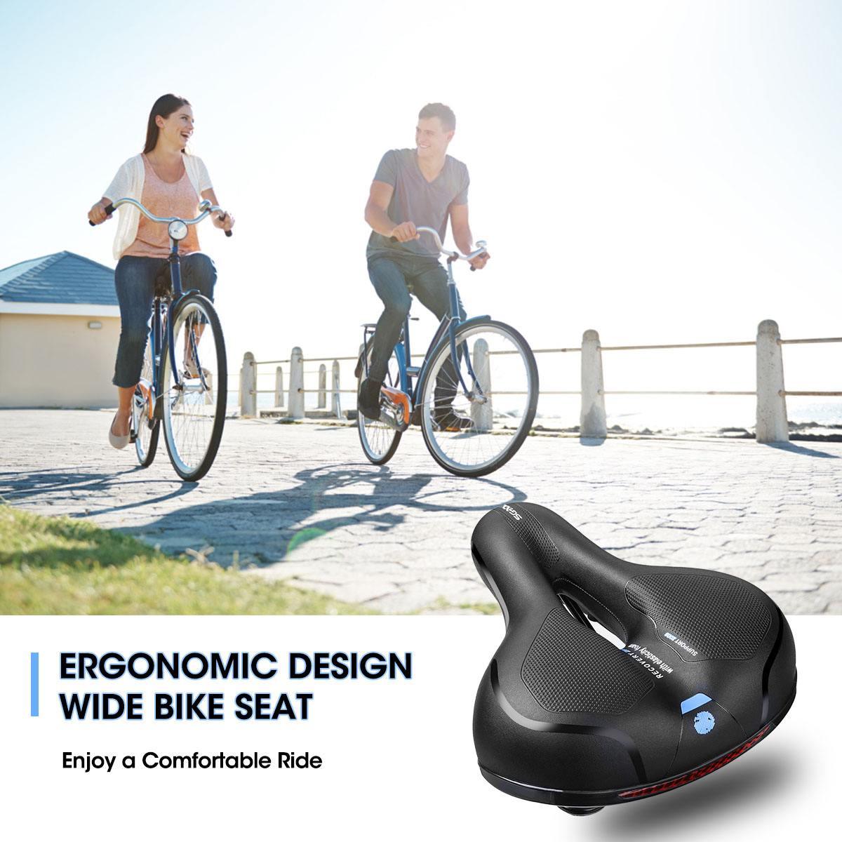 Unisex Memory Foam Bike Seat Cushion with Dual Shock Absorbing Balls