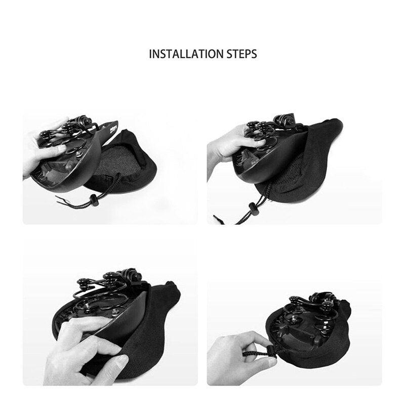 Ergonomic 3D Breathable Bike Saddle Cover with Reflective Strips