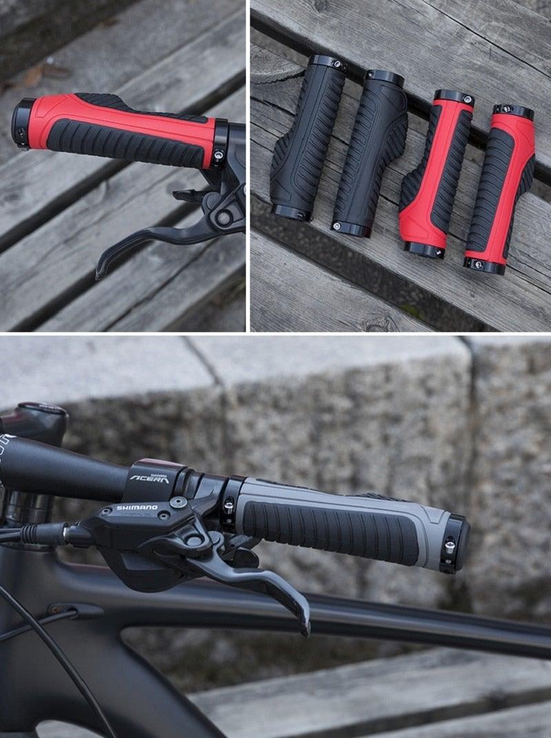 Anti-Skid Mountain Bike Grips with Dual Aluminum Lock-On Clamps