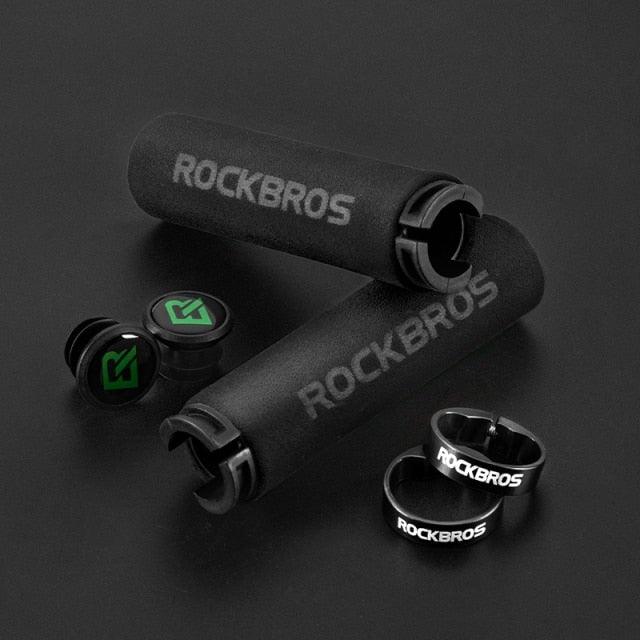 Anti-Skid Mountain Bike Grips with Dual Aluminum Lock-On Clamps