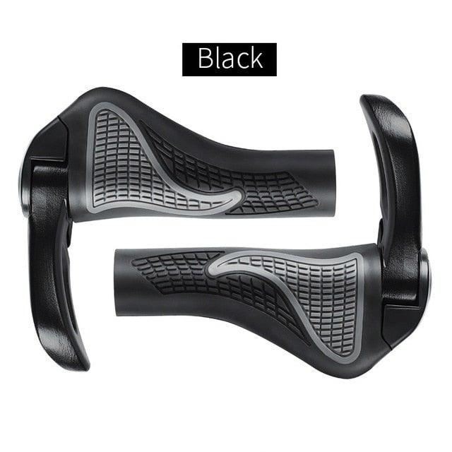 Anti-Skid Mountain Bike Grips with Dual Aluminum Lock-On Clamps