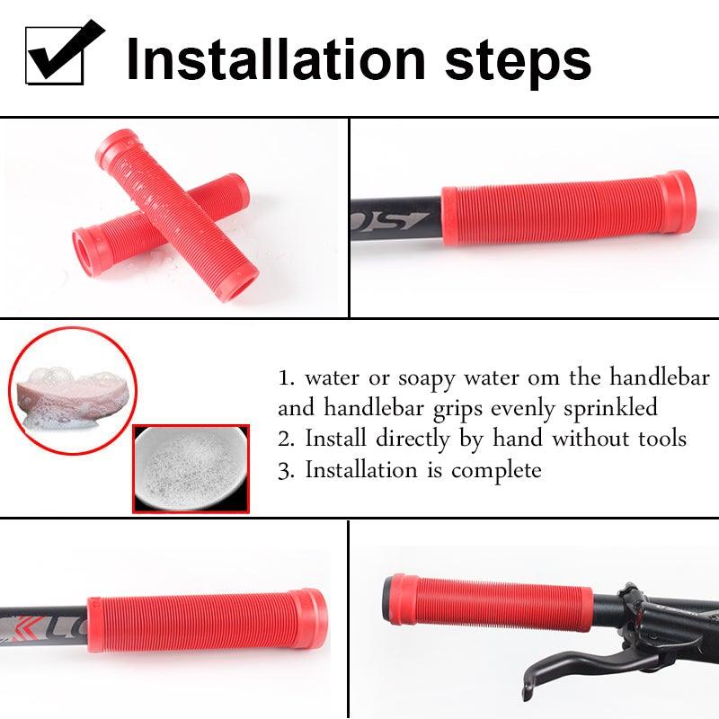Silicone Foam Bicycle Grips with Ergonomic Memory Foam Design