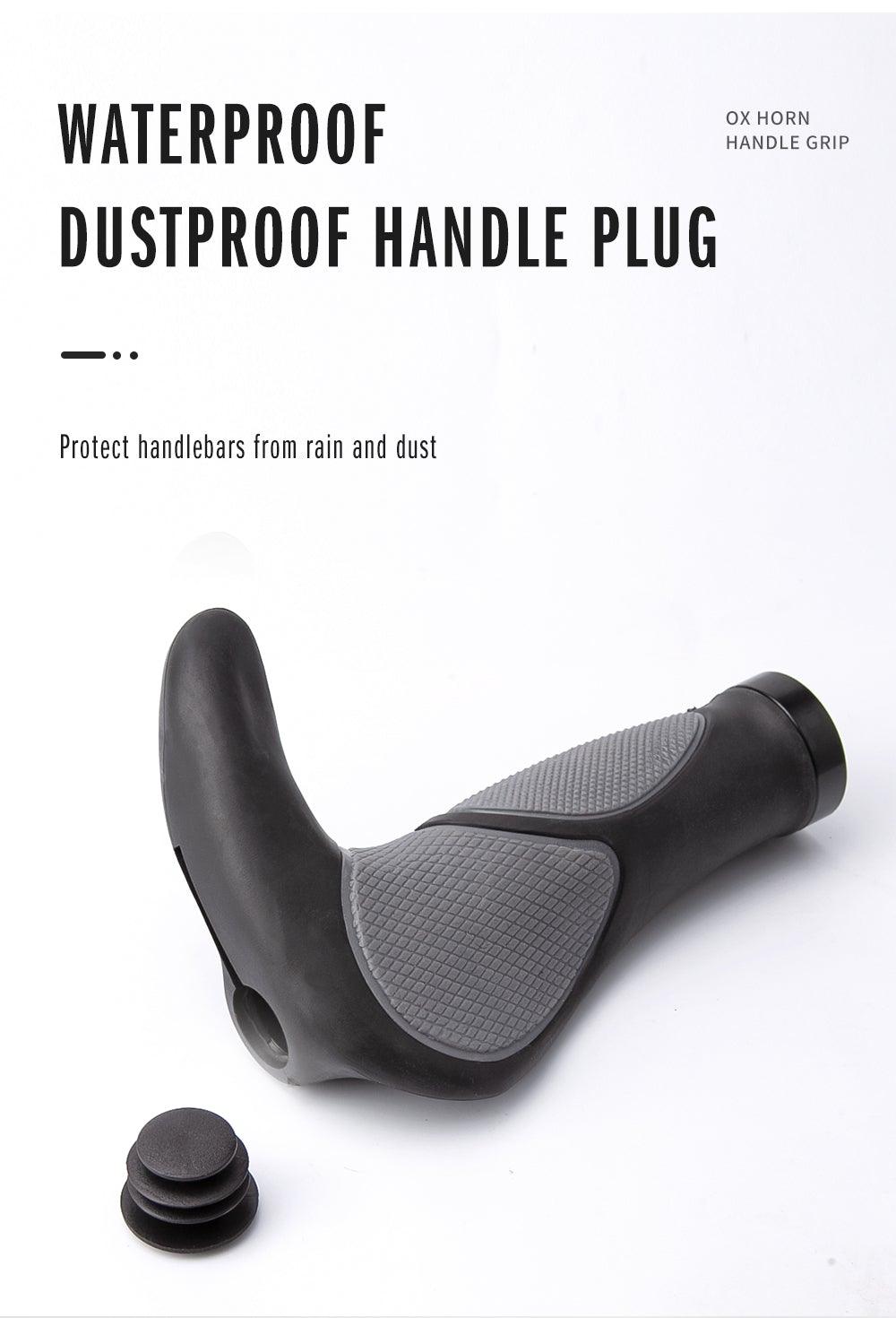 Ergonomic Silicone Handlebar Grips with Bilateral Locking Rings