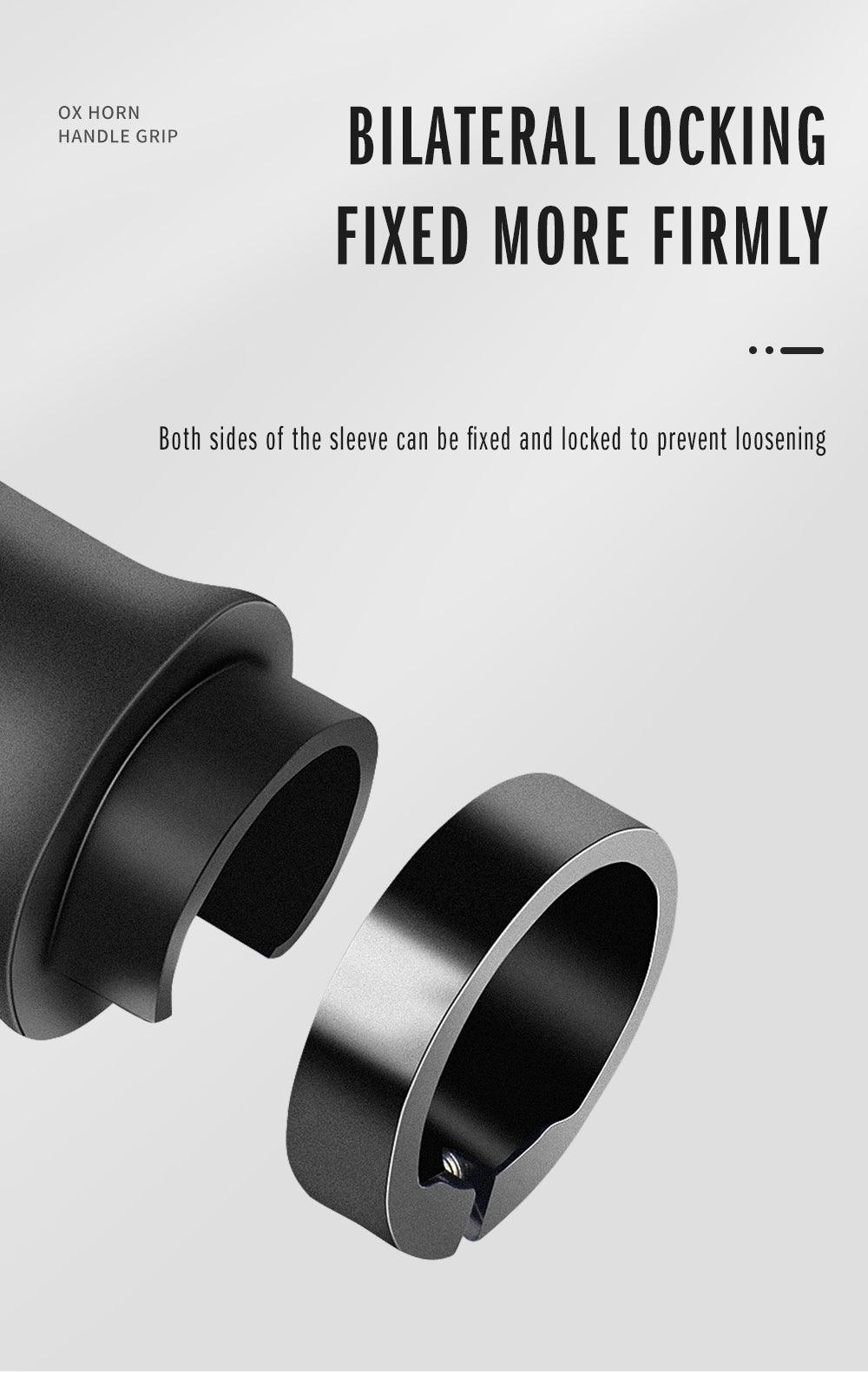 Ergonomic Silicone Handlebar Grips with Bilateral Locking Rings