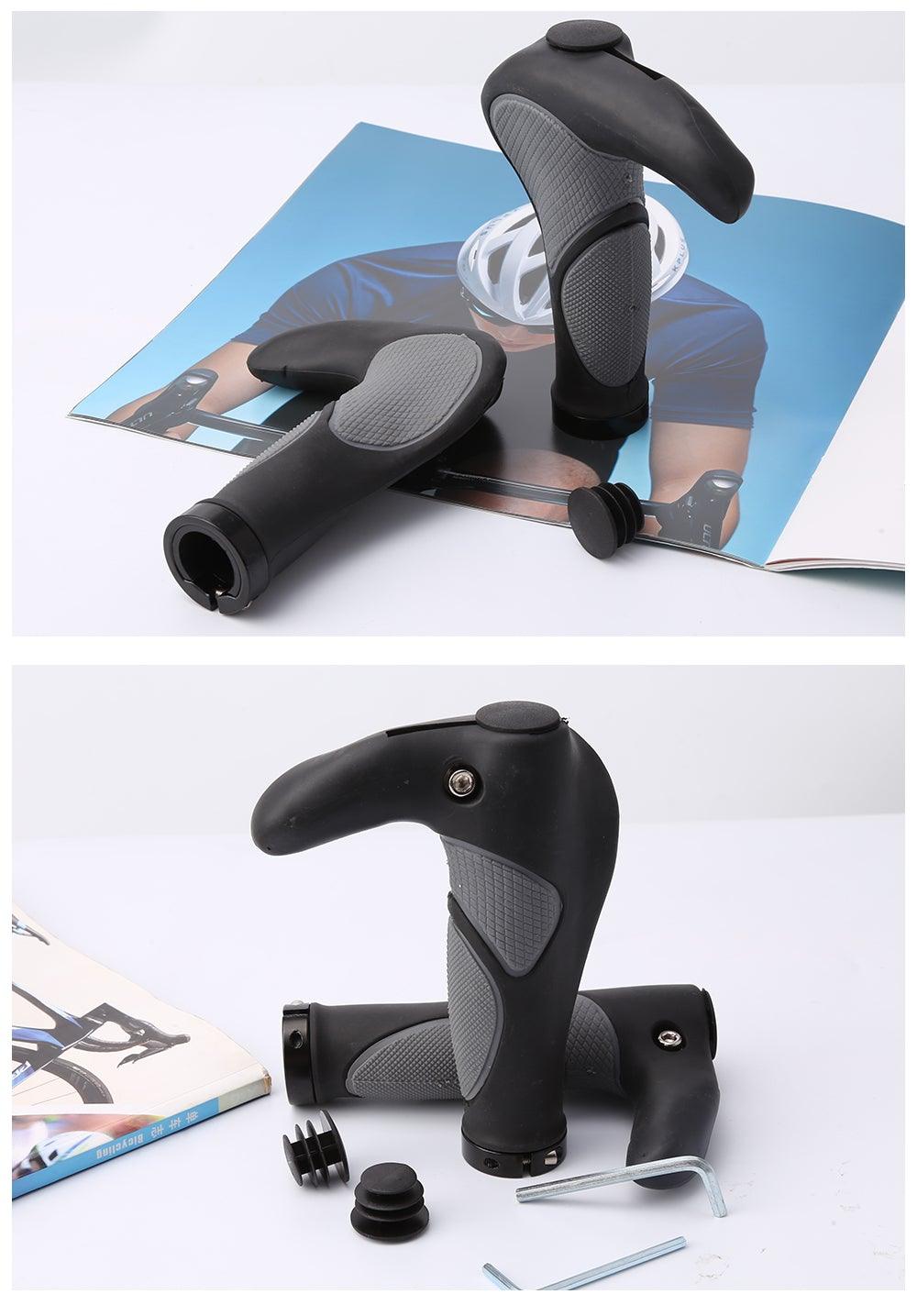 Ergonomic Silicone Handlebar Grips with Bilateral Locking Rings