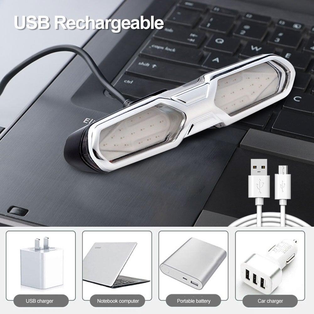 LED Bicycle Taillight with Turn Signals and Remote Control USB