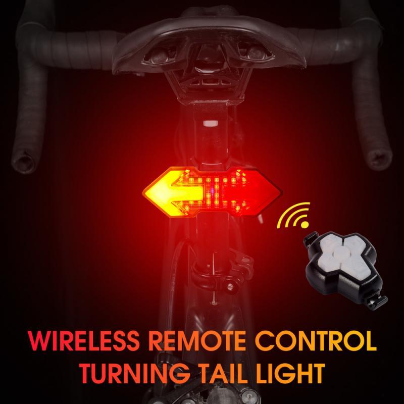 Wireless Remote Control LED Bike Tail Light with Turn Signals
