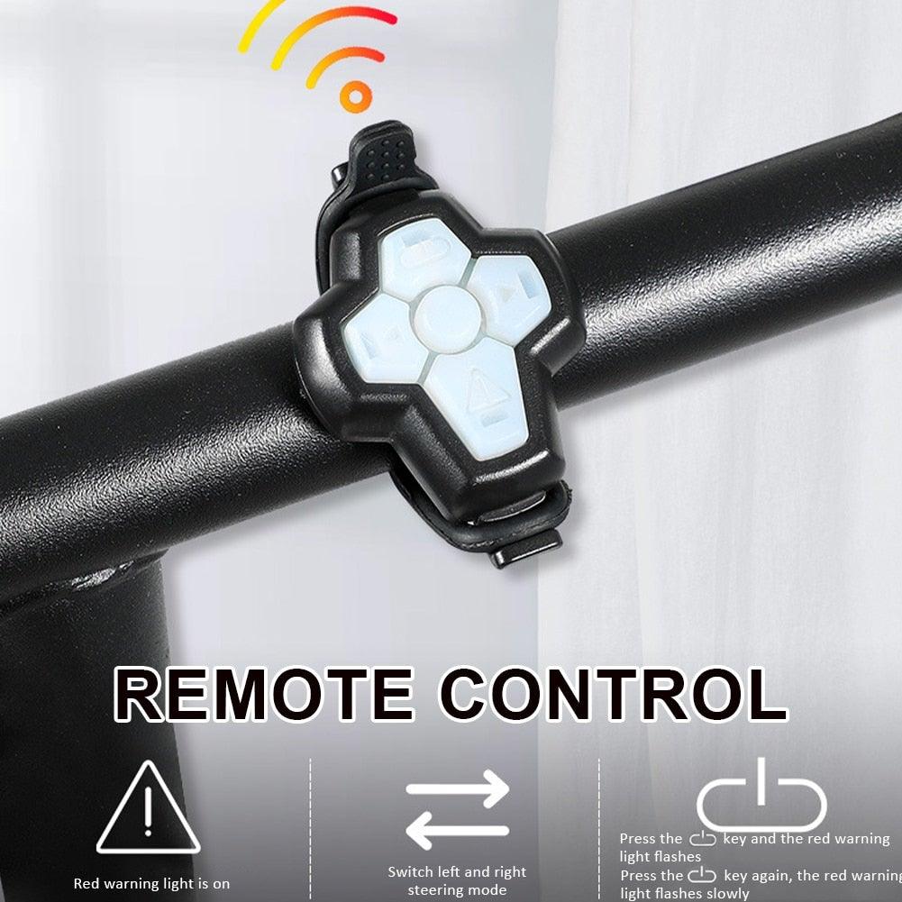 Wireless Smart LED Bike Tail Light with Remote Turn Signals