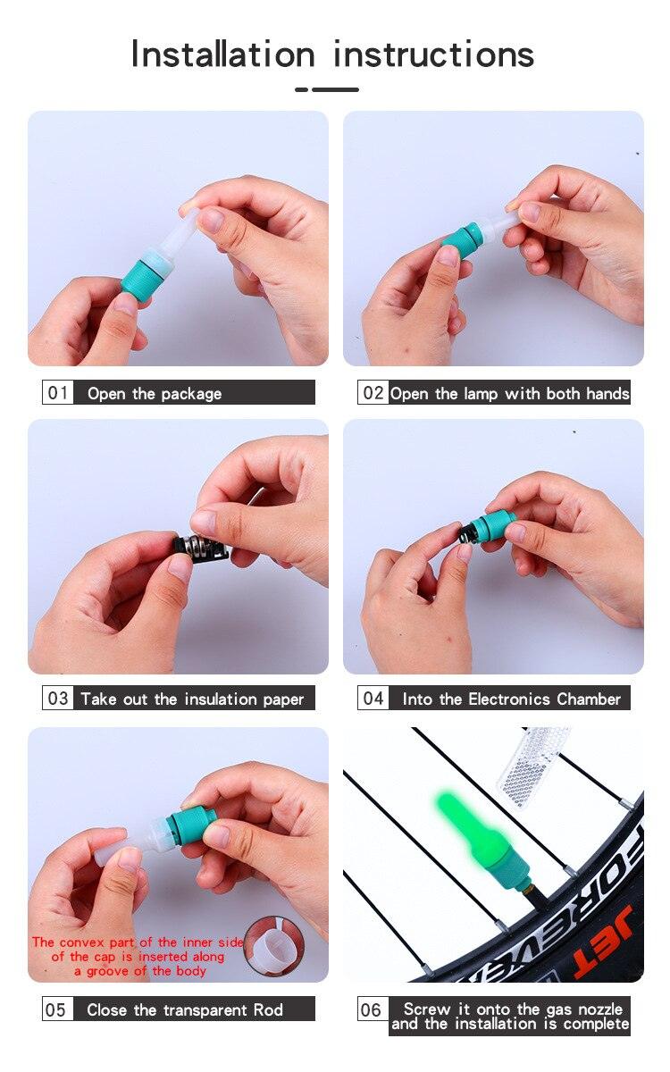 LED Bike Spoke Lights - Multi-Color Waterproof Wheel Flash Modes