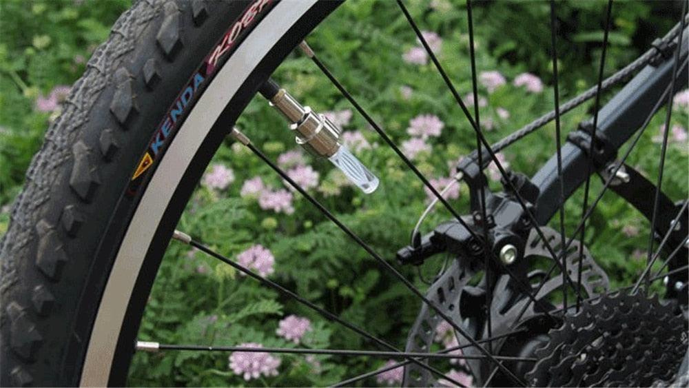 LED Neon Bike Wheel Valve Cap Lights for Cycling Safety and Decor