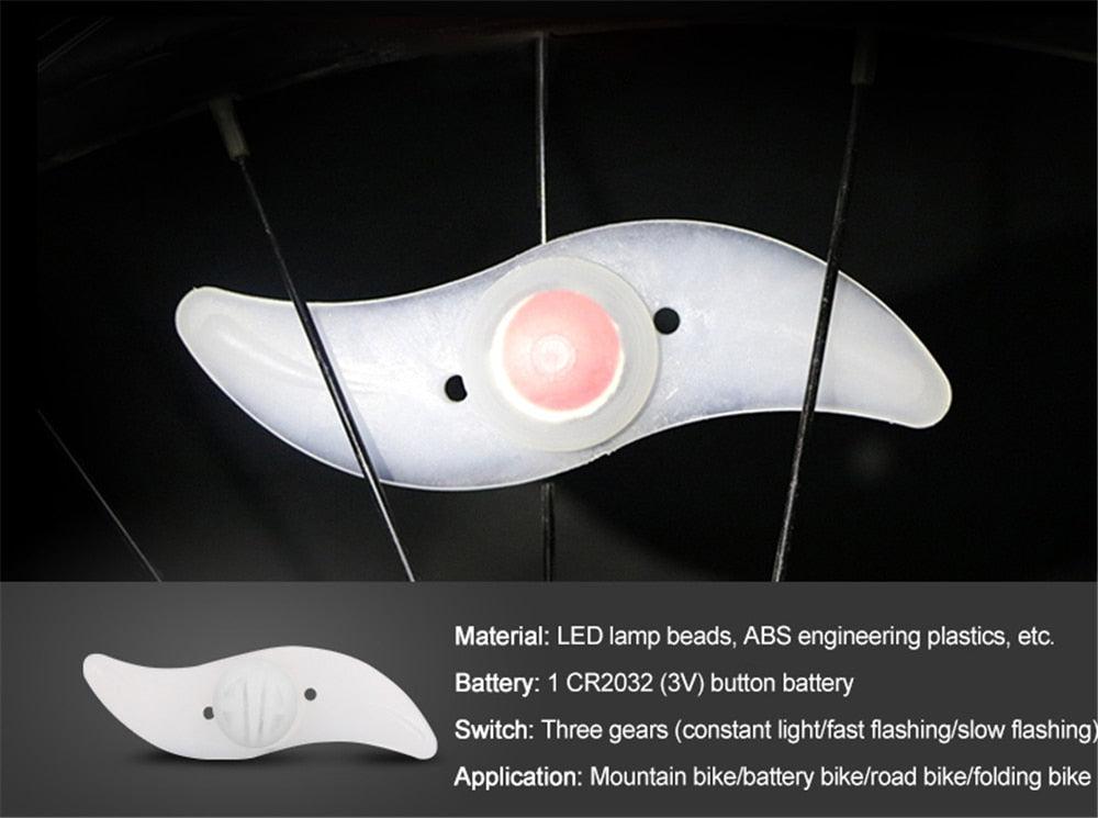 Willow Shape LED Bicycle Spoke Light Waterproof Wheel Safety Lamp