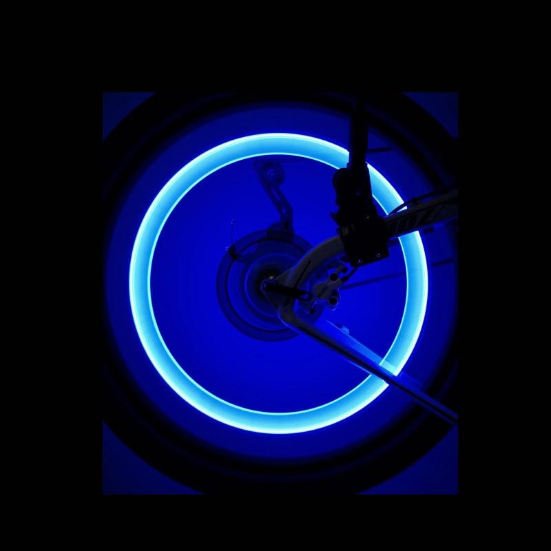 LED Bicycle Tire Valve Lights - Ultralight Motion-Activated Set
