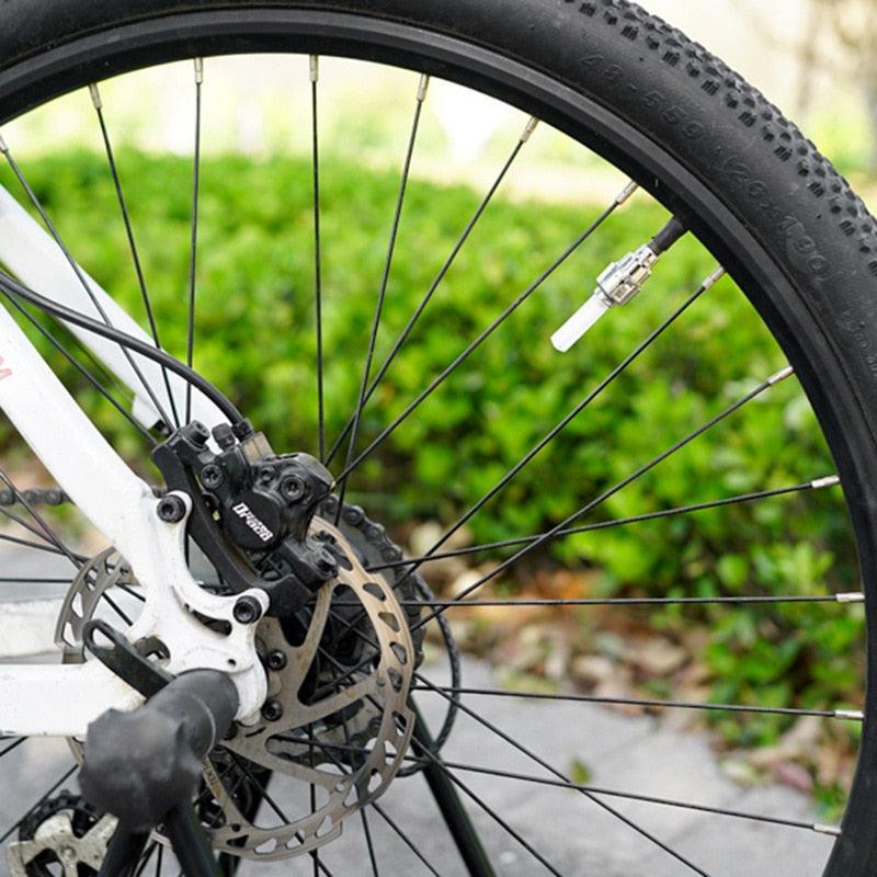 LED Bicycle Tire Valve Lights - Ultralight Motion-Activated Set