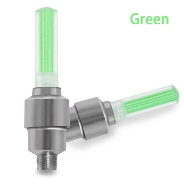 LED Bicycle Tire Valve Lights - Ultralight Motion-Activated Set