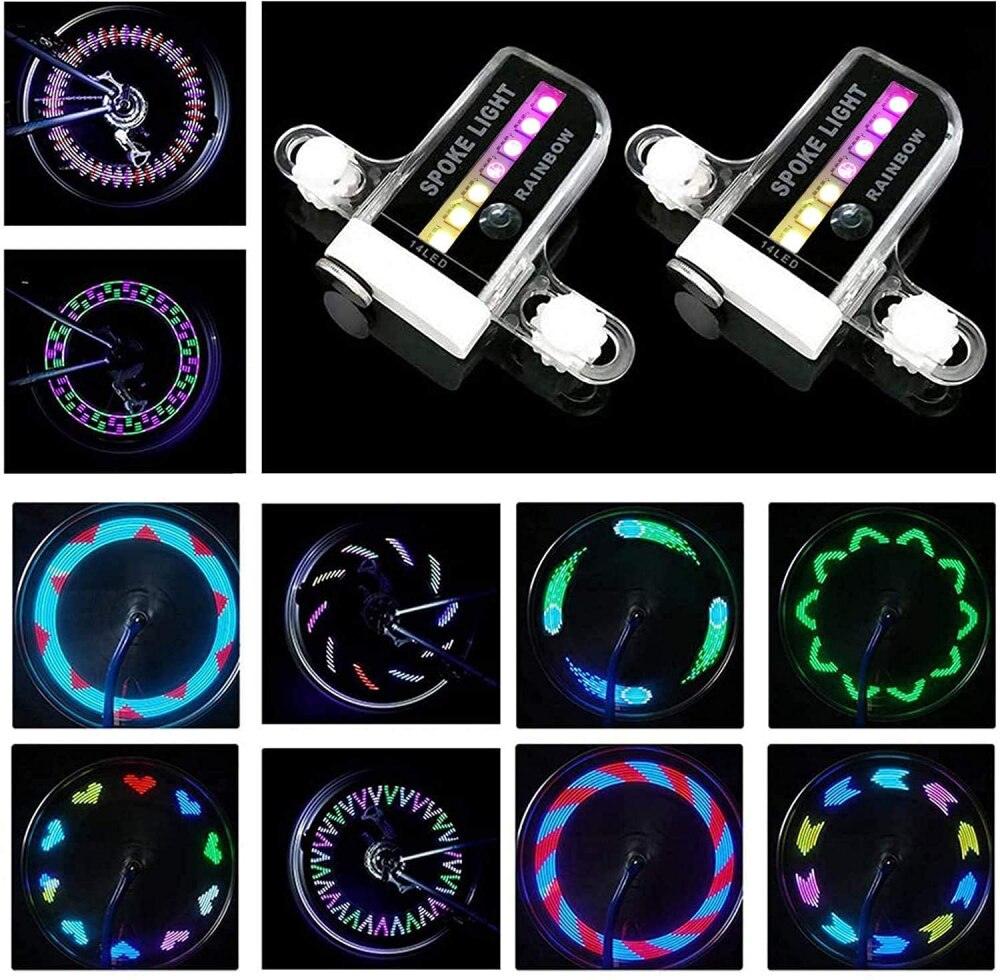 Mini LED Bicycle Wheel Valve Cap Light Neon Warning Lamp