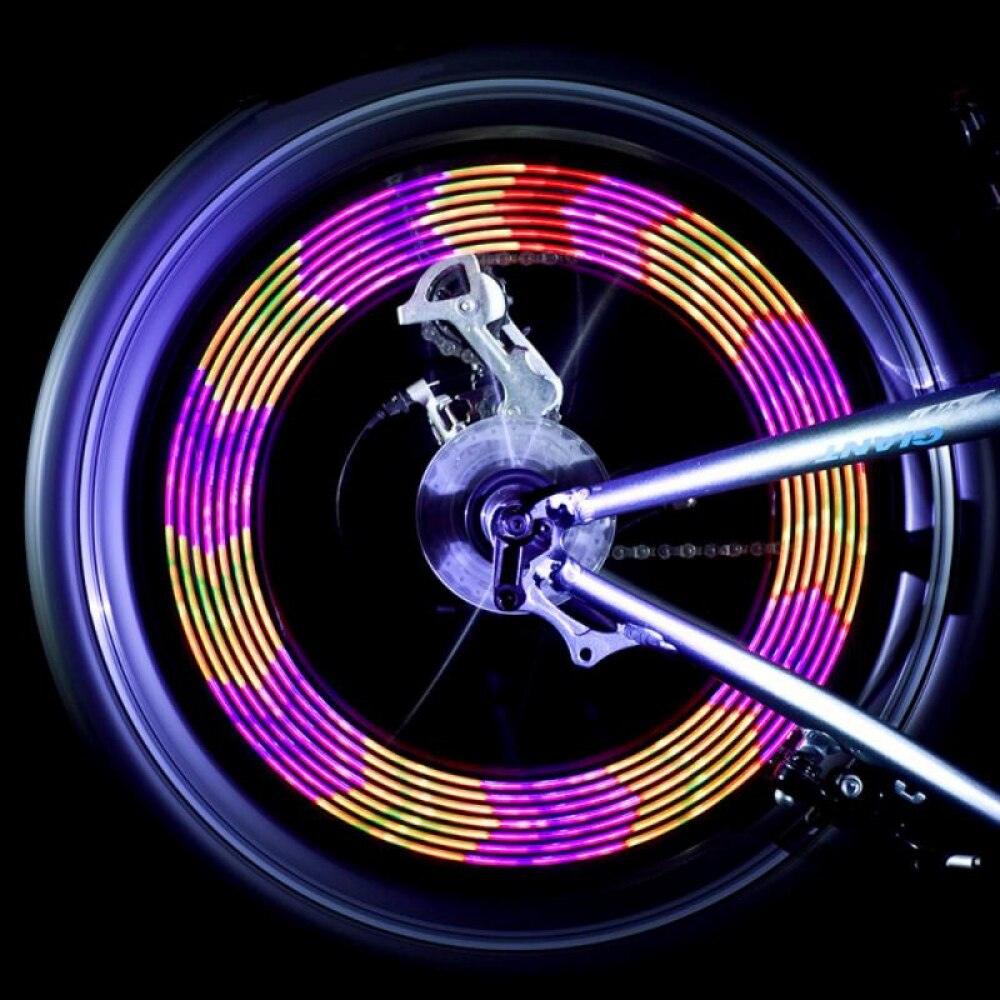 Mini LED Bicycle Wheel Valve Cap Light Neon Warning Lamp