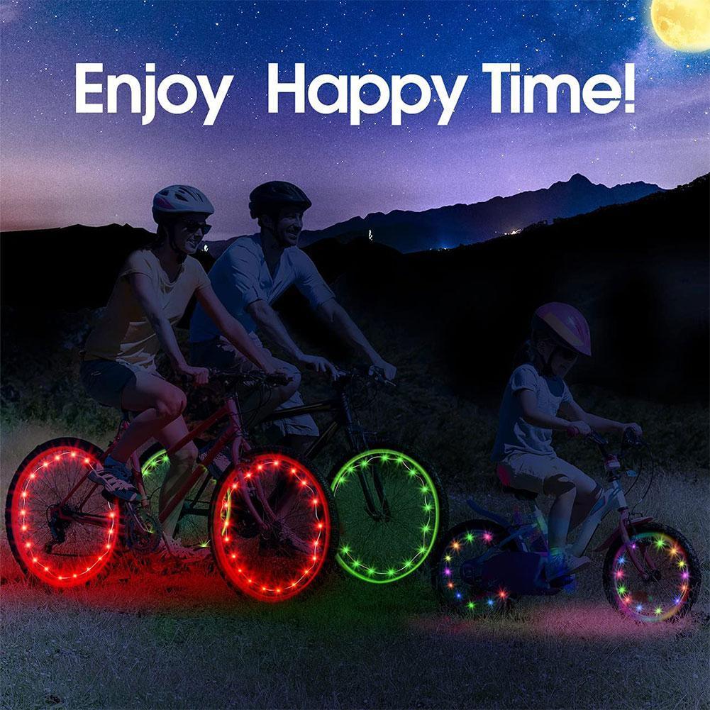 20 LED Waterproof Bike Wheel Spoke Lights for Night Visibility
