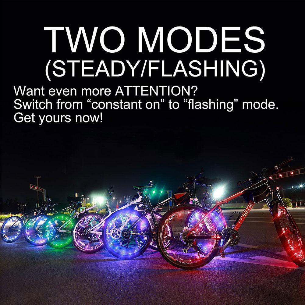 20 LED Waterproof Bike Wheel Spoke Lights for Night Visibility