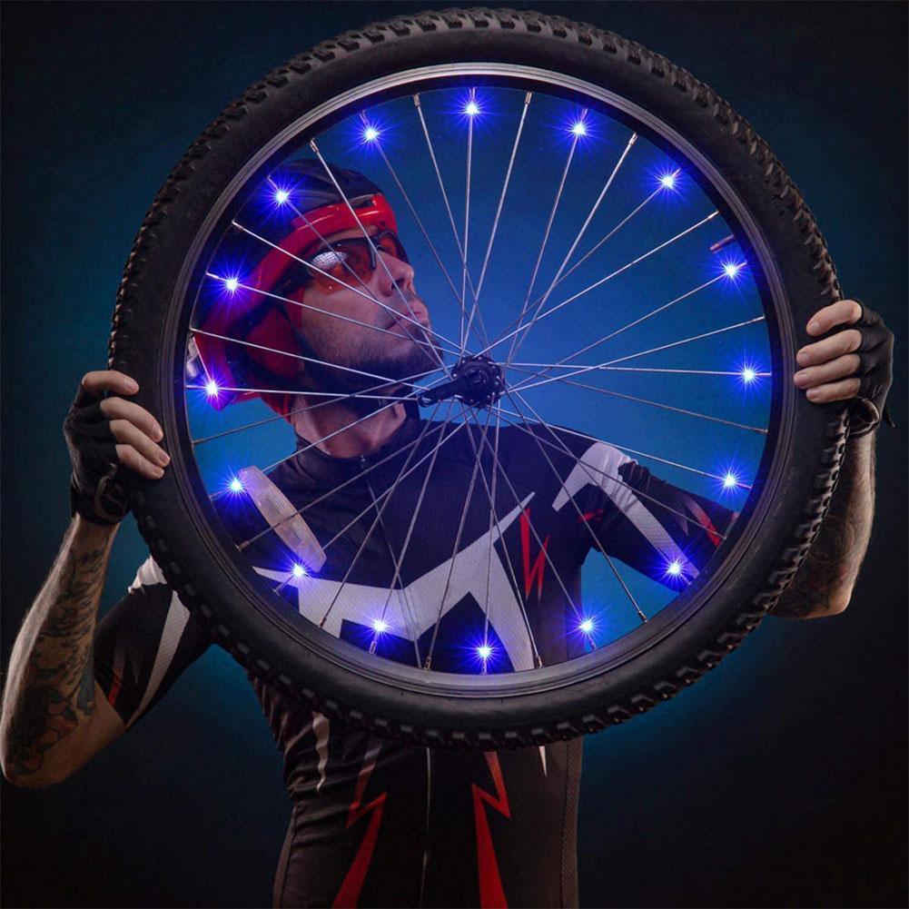 20 LED Waterproof Bike Wheel Spoke Lights for Night Visibility