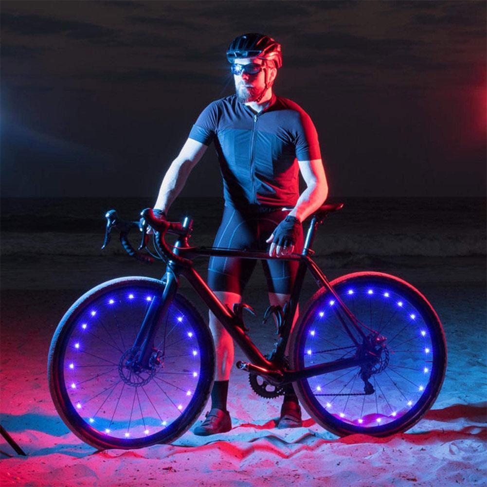 20 LED Waterproof Bike Wheel Spoke Lights for Night Visibility