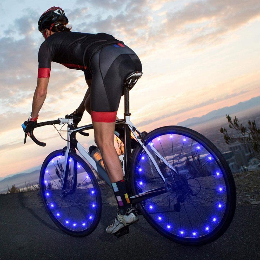 20 LED Waterproof Bike Wheel Spoke Lights for Night Visibility