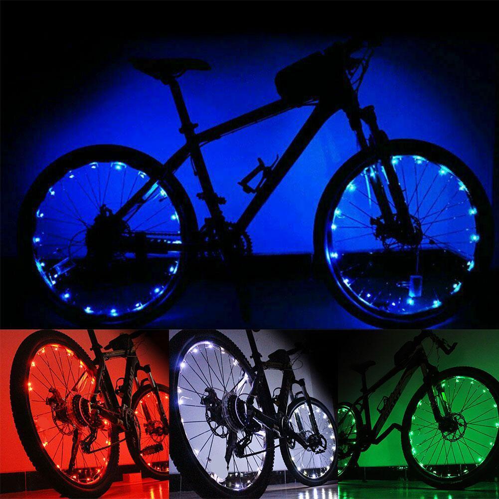 20 LED Waterproof Bike Wheel Spoke Lights for Night Visibility