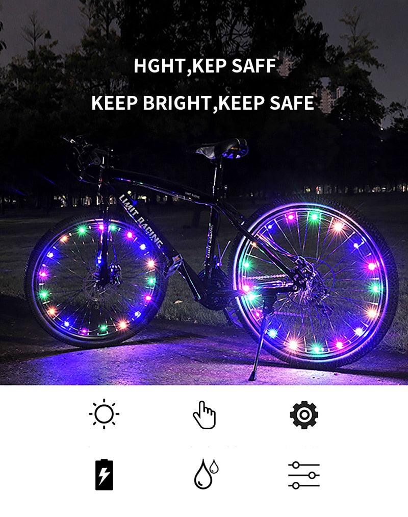 Waterproof LED Bicycle Spoke Light for High Visibility Night Cycling